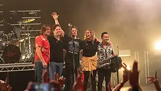 The Midnight in 2022. Van links naar rechts: Tyler Lyle, Royce Whittaker, Tim McEwan, Lelia Broussard, and Justin Klunk.