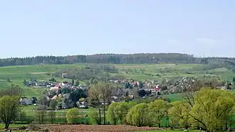 Gezicht op het dorp vanuit het zuidoosten