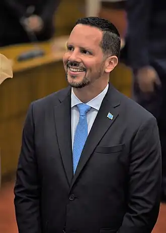 Miguel Mansur tijdens zijn beëdiging als statenlid