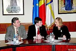 Benita Ferrero-Waldner met de president van Moldavië, Mihai Ghimpu