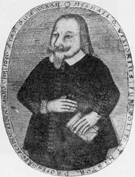 Michael Wexionius in het jaar dat hij promoveerde, 1650