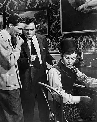 Michael Anderson, Mike Todd en Frank Sinatra in 1956
