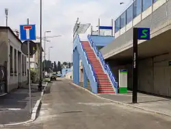 De trap naar spoor 1 bij de zuidelijke reizigerstunnel.