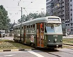 Gelede wagen 4733 in Milaan.