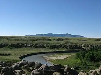 Gezien vanuit Writing-on-Stone Provincial Park in Canada