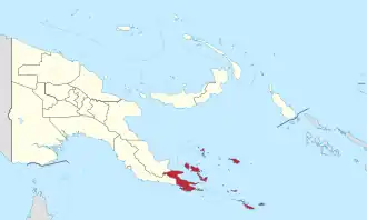 Kaart van Milne Bay