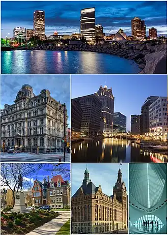 Een collage van Milwaukee