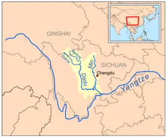 Loop van Dadu in de Jangtsekiang