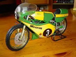 Wereldkampioen in 1979: Minarelli 125cc-racer (schaalmodel)