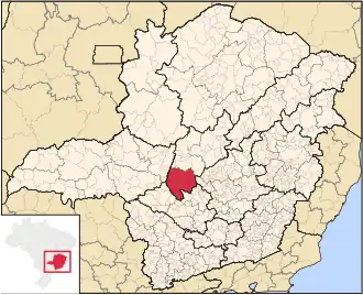 Ligging van de Braziliaanse microregio Bom Despacho in Minas Gerais