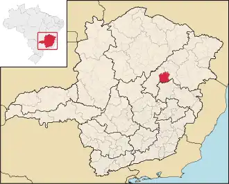 Kaart van Itamarandiba