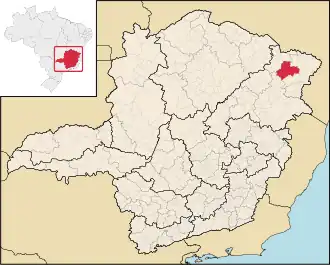 Kaart van Jequitinhonha