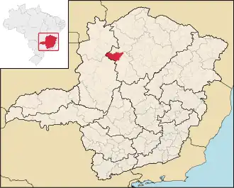 Kaart van Santa Fé de Minas