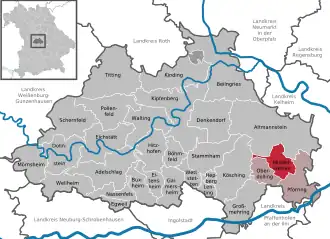 Kaart van Mindelstetten