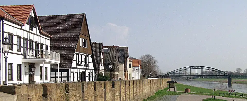 De zogenaamde Fischerstadt aan de Wezer