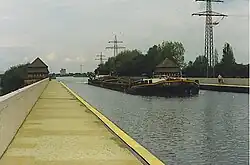 Aquaduct over de Wezer in Minden