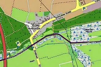 Ligging van Mindergangelt in de gemeente Gangelt