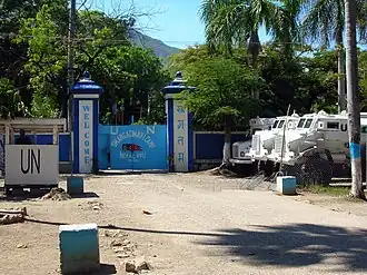 Een Nepalese MINUSTAH-basis in Haïti.