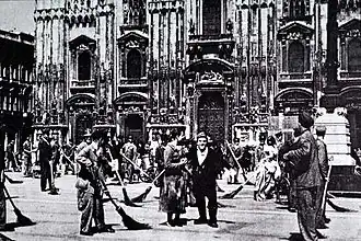 Een scène uit Miracolo a Milano