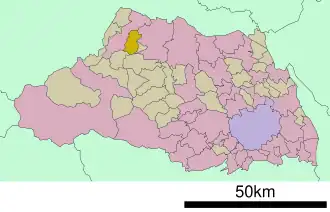 Situering van Misato in de prefectuur Saitama