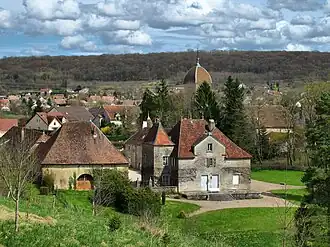 Gezicht op Miserey-Salines