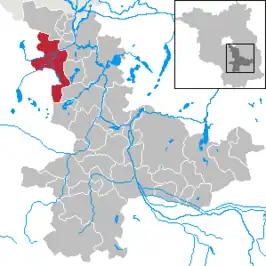 Kaart van Mittenwalde