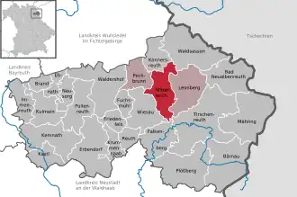 Kaart van Mitterteich