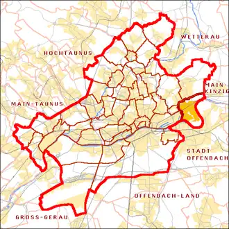 Kaart van Fechenheim