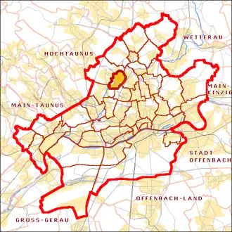 Kaart van Heddernheim