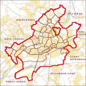 Kaart van Preungesheim