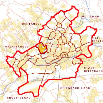 Kaart van Rödelheim