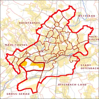 Kaart van Schwanheim