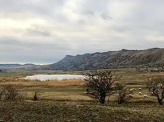 Omgeving aan zuidkant van Moechrovani