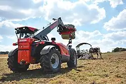 Verreiker met rondebalenklem als aanbouwdeel