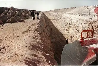 Graven van sleuven in 1988