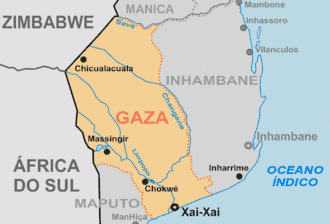Kaart van Gaza