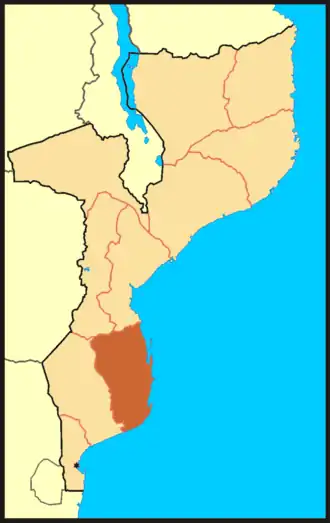 Kaart van Inhambane