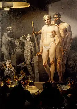 Modelklas op de Deense Kunstacademie 1824