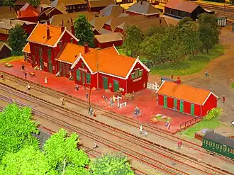 Maquette van het station bij Transit Oost