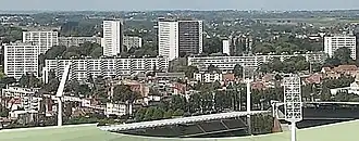 Modelwijk zoals gezien vanuit het Atomium