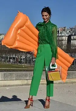 Modeshow voor schoenen in Parijs in 2019