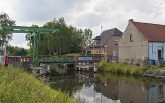 Terwestbrug ten westen van het centrum van Moerbeke