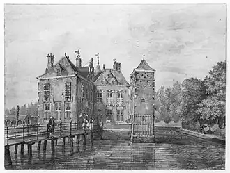 Tekening van Jan de Beijer, 1745