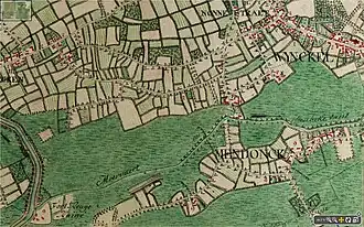 Mendonk op de Ferrariskaart van 1775