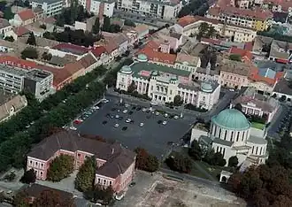 Luchtfoto van Mohács