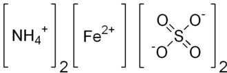 Structuurformule van ammoniumijzer(II)sulfaat