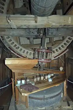 Voormolen met blauwe maalstenen