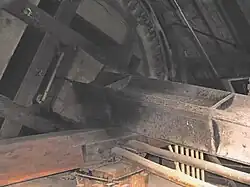 Gietijzeren bovenas met bovenwiel