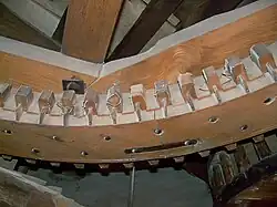 Borging kammen met kamnagels en kammen vastzetten met zeildoek