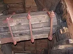 Insteekkop in houten bovenas